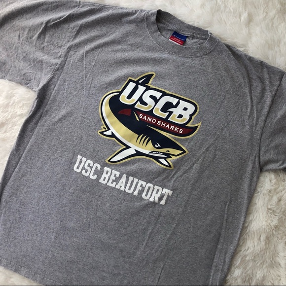 CHAMPION • USC Beaufort Sandsharks Gray Cotton Tee Shirt XXL - Picture 8 of 15